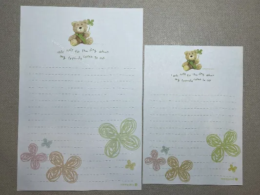 Conjunto de papel de carta - Coleção Morning Glory - 12