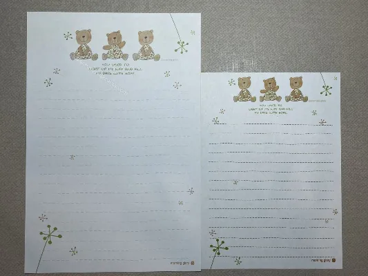 Conjunto de papel de carta - Coleção Morning Glory - 14