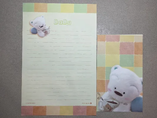 Conjunto de papel de carta - Coleção Morning Glory - 16