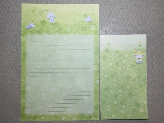 Conjunto de papel de carta - Coleção Morning Glory - 17