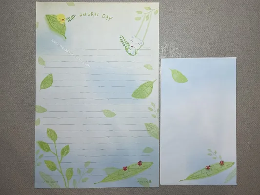 Conjunto de papel de carta - Coleção Morning Glory - 18