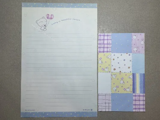 Conjunto de papel de carta - Coleção Morning Glory - 19