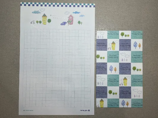 Conjunto de papel de carta - Coleção Morning Glory - 21