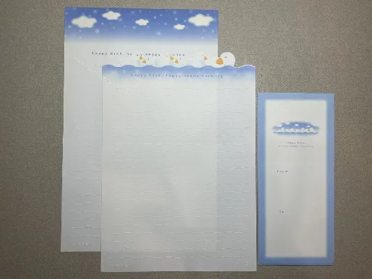 Conjunto de papel de carta - Coleção Morning Glory - 24