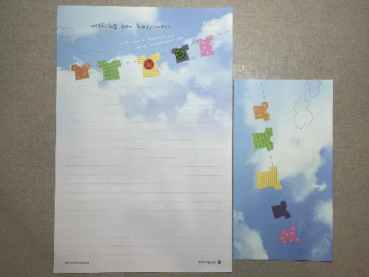 Conjunto de papel de carta - Coleção Morning Glory - 27