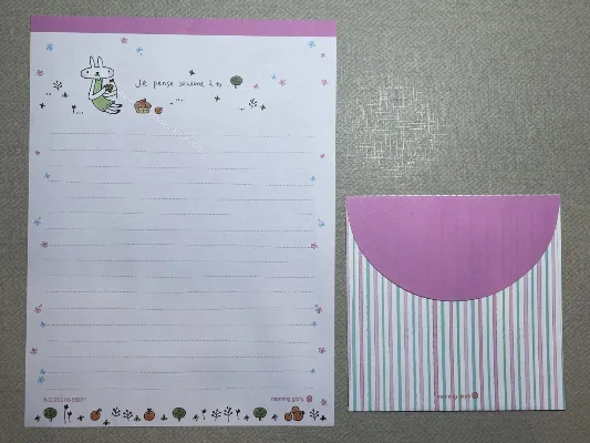Conjunto de papel de carta - Coleção Morning Glory - 30
