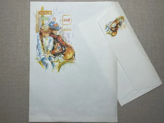 Papel de carta Menininhas - 2329