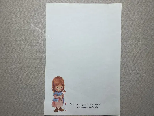 Papel de carta Menininhas - 2341