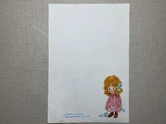 Papel de carta Menininhas - 2344
