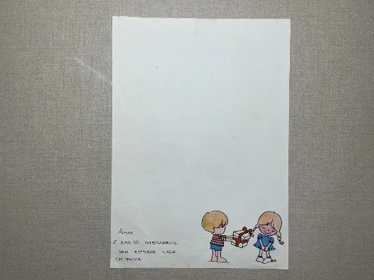 Papel de carta Menininhas - 2393