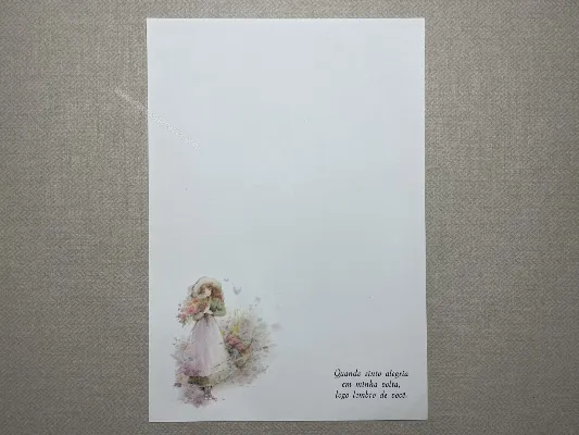 Papel de carta Menininhas - 2401