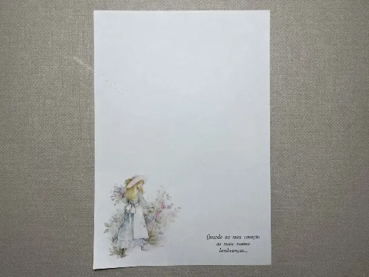 Papel de carta Menininhas - 2402