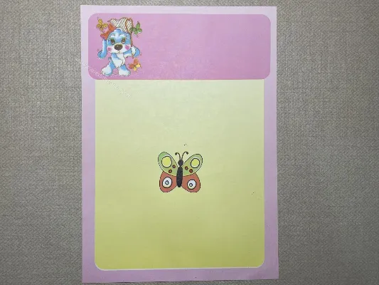 Papel de carta antigo - Bichinhos - 3964