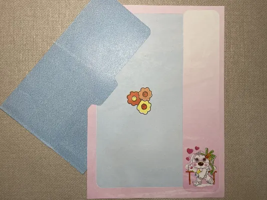 Papel de carta antigo - Bichinhos - 3968