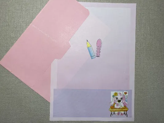 Papel de carta antigo - Bichinhos - 3969