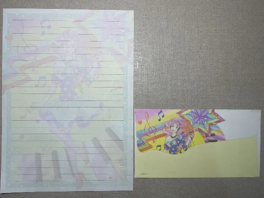 Conjunto de papel de carta antigo - 956