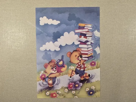 Papel de carta antigo - Bichinhos - 3971