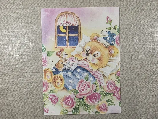 Papel de carta antigo - Bichinhos - 3973