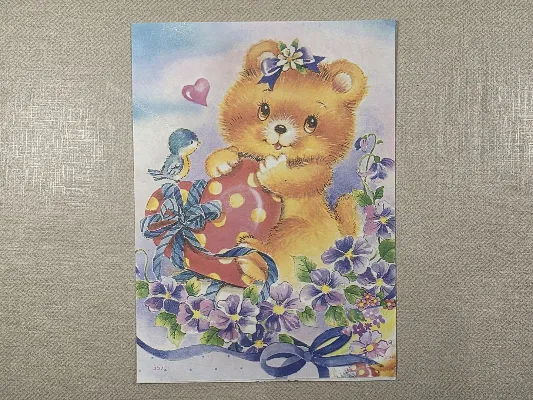 Papel de carta antigo - Bichinhos - 3974
