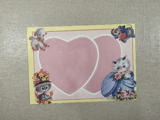 Papel de carta antigo - Bichinhos - 3979