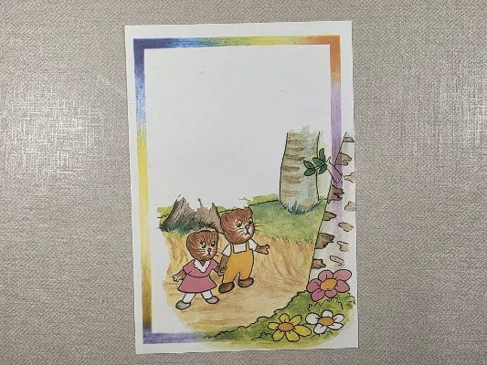 Papel de carta antigo - Bichinhos - 3981