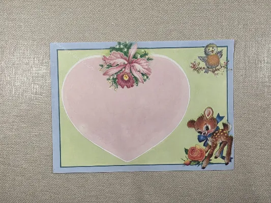 Papel de carta antigo - Bichinhos - 3983