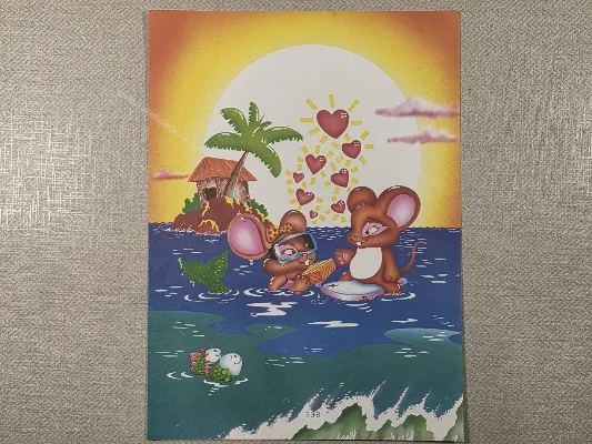 Papel de carta antigo - Bichinhos - 4014