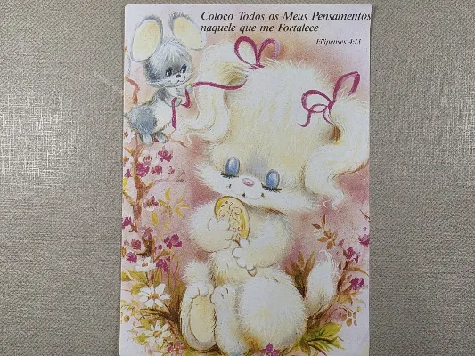 Papel de carta antigo - Bichinhos - 4059