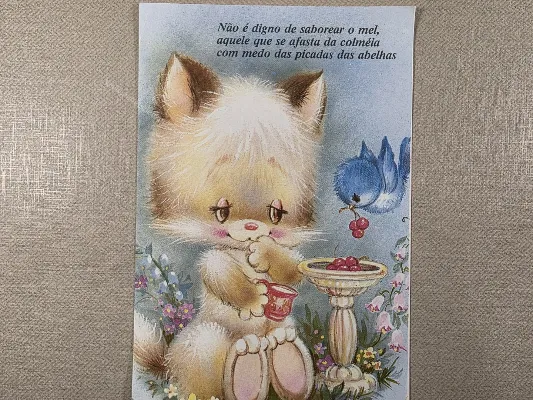 Papel de carta antigo - Bichinhos - 4070