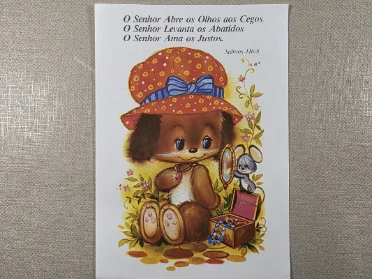 Papel de carta antigo - Bichinhos - 4090