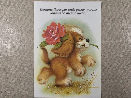 Papel de carta antigo - Bichinhos - 4094