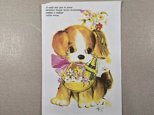 Papel de carta antigo - Bichinhos - 4095