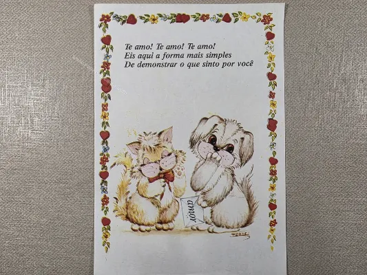 Papel de carta antigo - Bichinhos - 4098