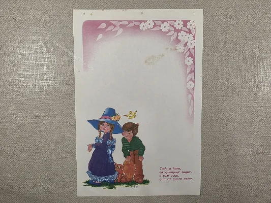 Papel de carta antigo - Coleção BL  - 00
