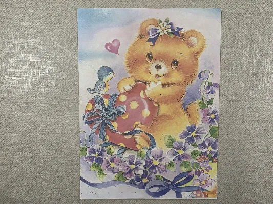 Papel de carta antigo - Bichinhos - 4101