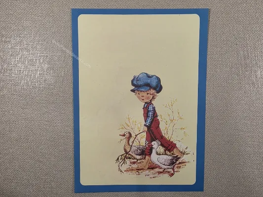 Papel de carta médio Borda azul 308