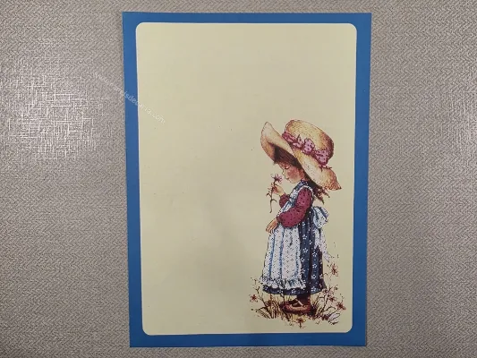 Papel de carta médio Borda azul 309