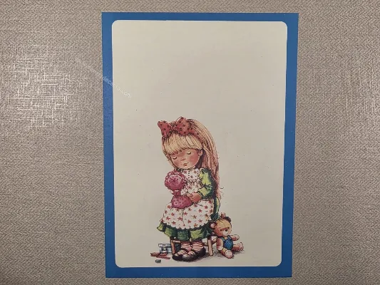 Papel de carta médio Borda azul 310