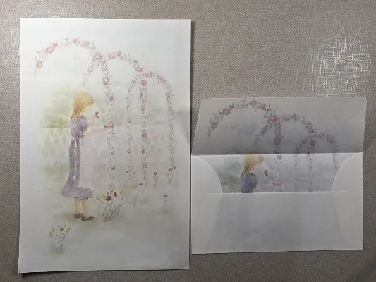 Conjunto de papel de carta antigo - 961