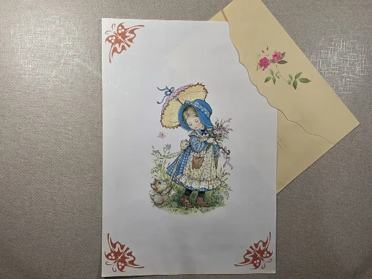 Conjunto de papel de carta antigo - 966