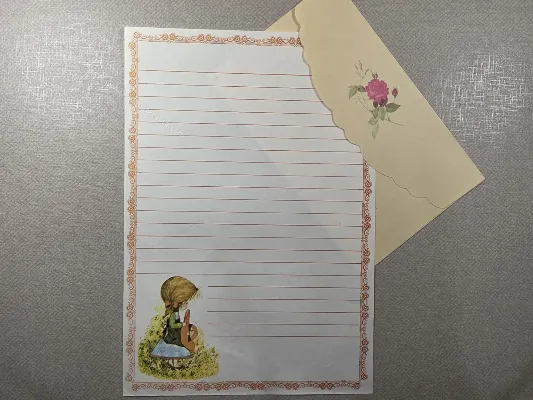 Conjunto de papel de carta antigo - 967