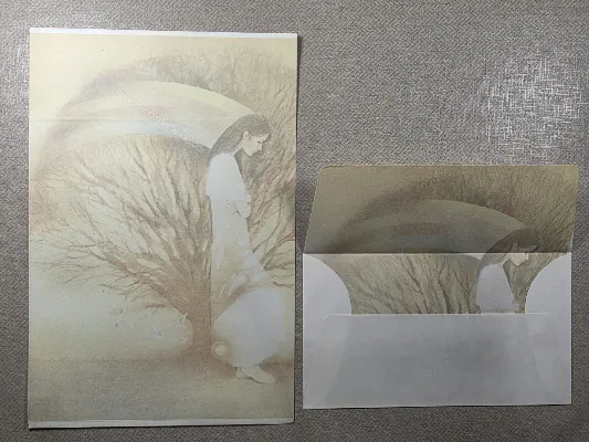 Conjunto de papel de carta antigo - 969