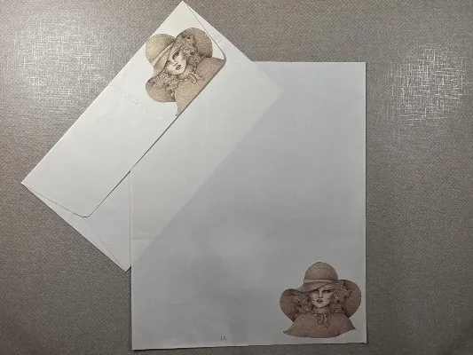 Conjunto de papel de carta antigo - 974