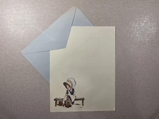 Conjunto de papel de carta antigo - 975