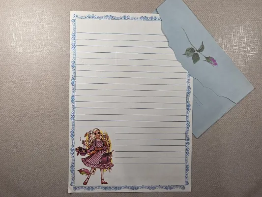 Conjunto de papel de carta antigo - 976