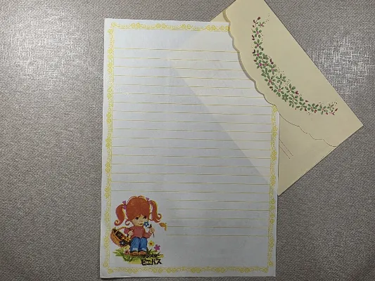 Conjunto de papel de carta antigo - 977