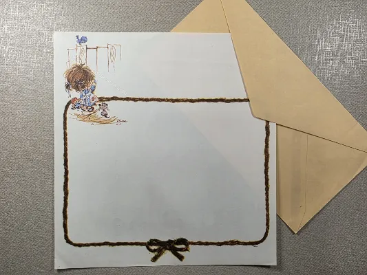 Conjunto de papel de carta antigo - 989