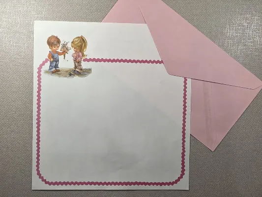 Conjunto de papel de carta antigo - 990