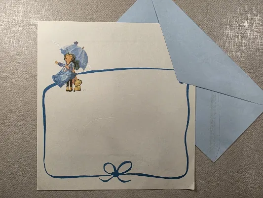 Conjunto de papel de carta antigo - 992