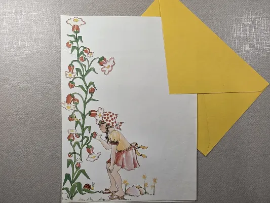 Conjunto de papel de carta antigo - 994